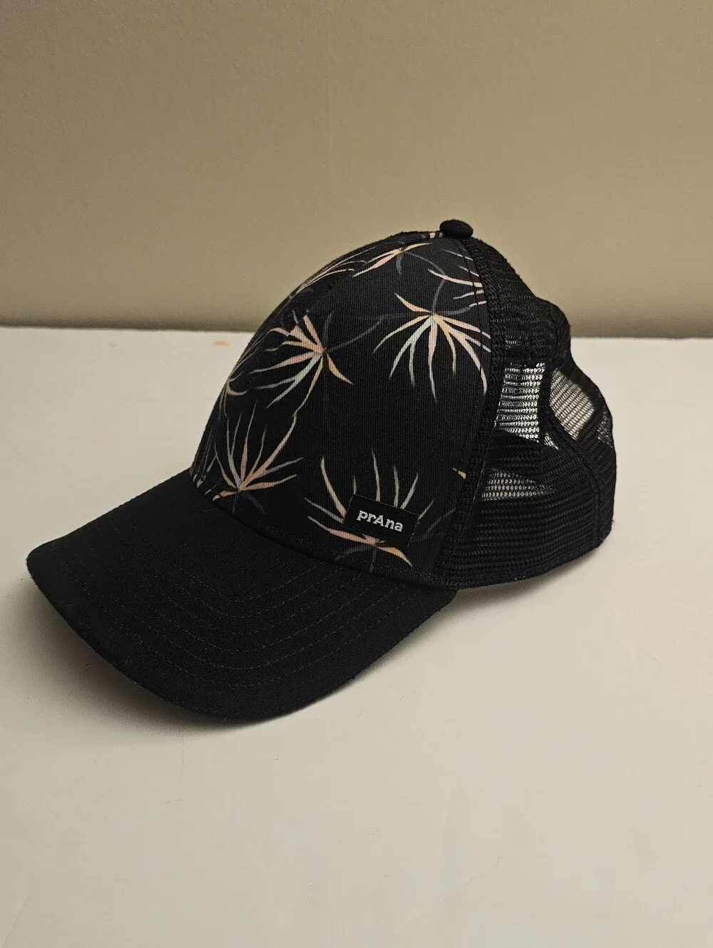 Prana Lower Pines Black Hat with Black Bloom